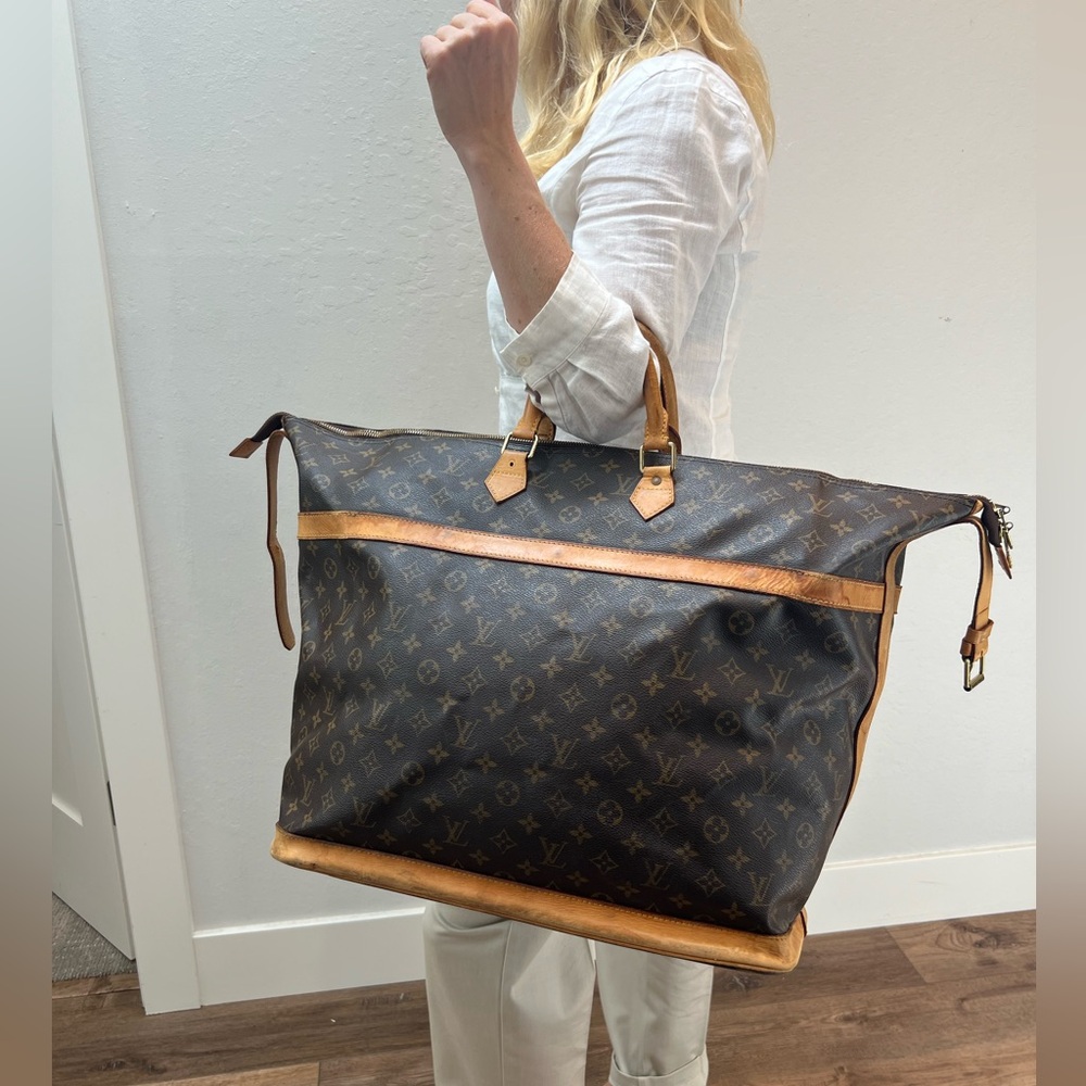 Louis Vuitton Cruiser 45 Monogram Canvas and Leather Tote Travel Bag